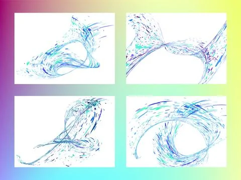 Multi-colored dust particles and debris, paint splashes, strokes are carrie.. Stock Illustration