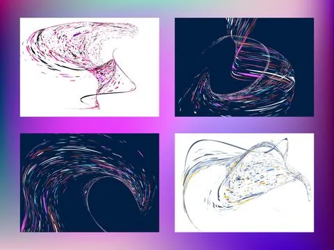 Multi-colored dust particles and debris, paint splashes, strokes are carrie.. Stock Illustration