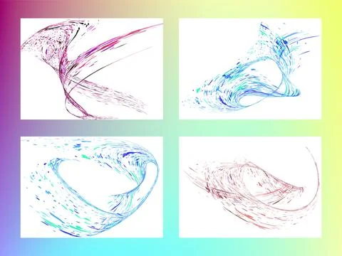 Multi-colored dust particles and debris, paint splashes, strokes are carrie.. Stock Illustration