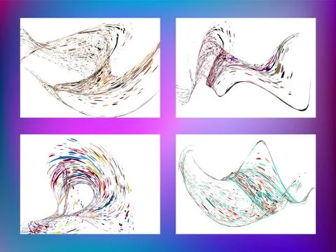Multi-colored dust particles and debris, paint splashes, strokes are carrie.. Stock Illustration