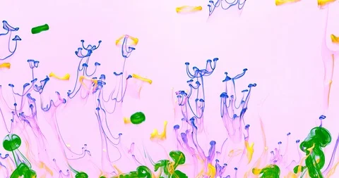 Multi Colored Dye White Bkg-1 Stock-Footage 124603378