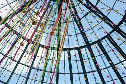 Multi-colored easter .decoration... Foto stock