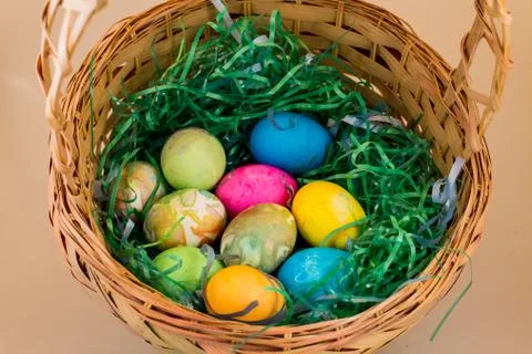 Multi Colored Easter Eggs Stock Photos