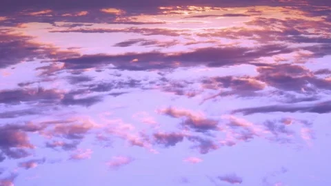 Multi Colored evening sky colorful clouds 4k sun time lapse slow motion, aerial  Stock Footage 315568145