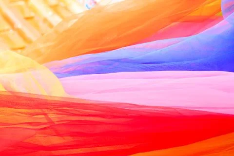 Multi-colored fabrics Stock Photos