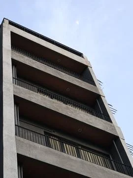 Multi colored facade mall Stock Photos