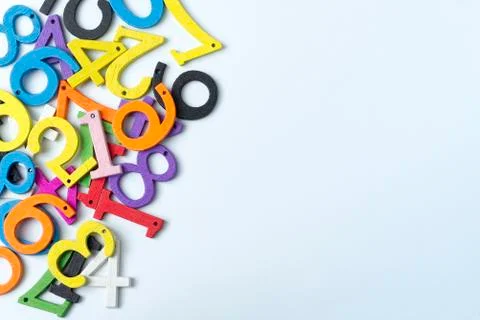 Multi-colored figures on a white background. Stock Photos