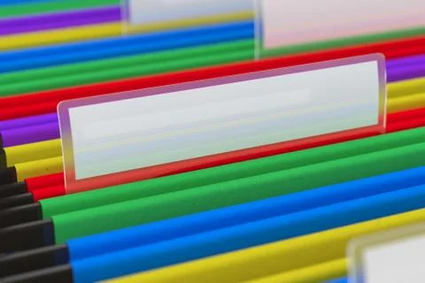 Multi colored file folders Illustrazione stock