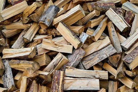 Multi-colored firewood Stock Photos