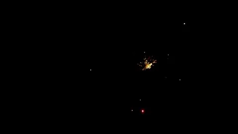 Multi colored fireworks create vibrant light in night sky Video stock 329675858