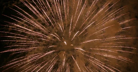 Multi Colored Fireworks Display at Summer Event with Rocket Trails and Shapes Vidéo 111983046