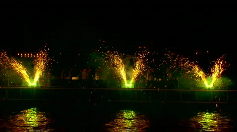 Multi-colored fireworks Video stock 619665