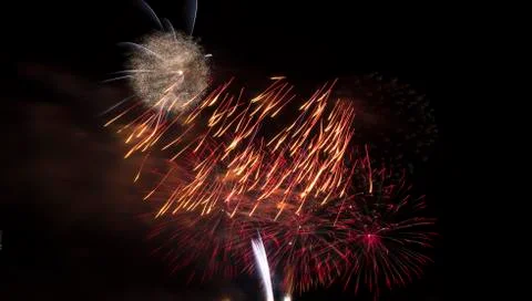 Multi-colored fireworks Stock Photos