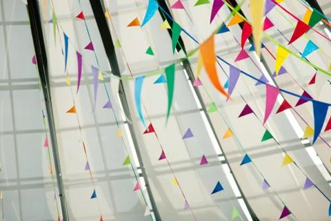 Multi-colored flags 写真素材