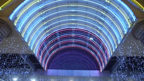 Multi-colored Flashing Arch Stock Footage 144638447