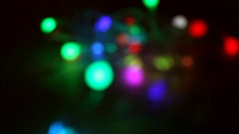 Multi-colored flashing LEDs of Christmas tree lighting background. Stock Footage 160932732