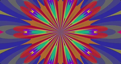 Multi-colored floral patterns replace each other Stock Footage 242586662