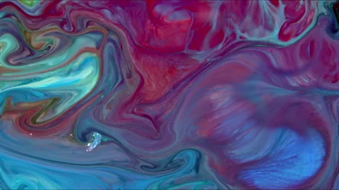 Multi Colored Fluid Marble Paint Movement Background 9 Stock Footage 284676443
