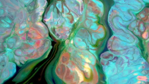 Multi Colored Fluid Marble Paint Movement Background 32 Stock Footage 285551113