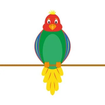 Multi-colored funny parrot 스톡 일러스트