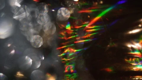 Multi-colored futuristic creative background, fantasy bokeh, light leaks. Video stock 105974488