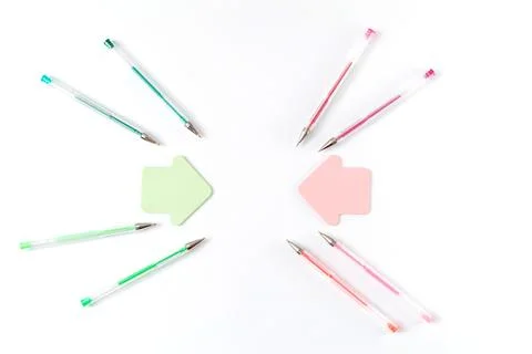 Multi-colored gel pens. Foto stock