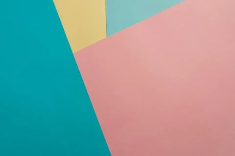 Multi-colored geometric background from colored cardboard Stock Photos