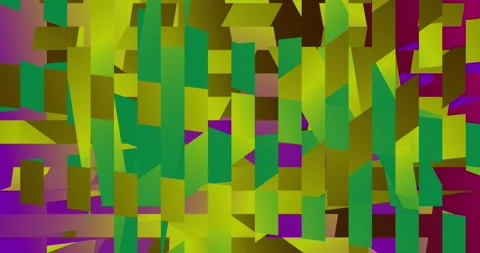 Multi-colored geometric shapes are constantly moving in 3d. Stock Footage 247393298