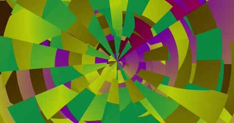 Multi-colored geometric shapes are constantly moving in 3D Stock Footage 247393300