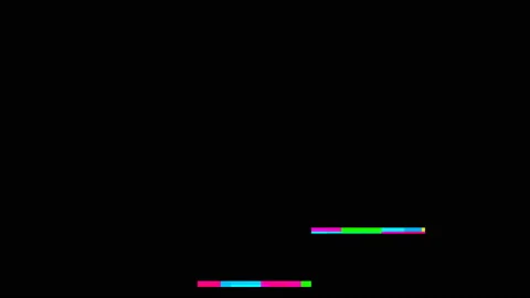 Multi-colored glitch from thin blinking multi-colored stripes. Stock Footage 121687040