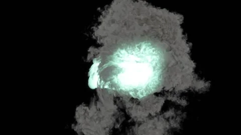 A multi-colored glow comes from a continuously moving object that is shrouded in Stock Footage 177215111