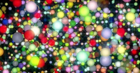 Multi-colored glowing balls Stock Footage 141309261