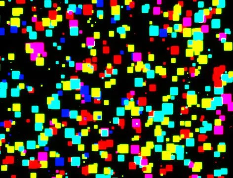 Multi-colored glowing rectangles on a black background. Abstract background. 3d Illustrazione stock