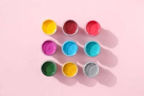 Multi-colored gouache Stock Photos