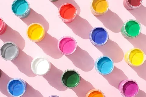 Multi-colored gouache Stock Photos