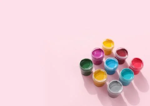 Multi-colored gouache Stock Photos