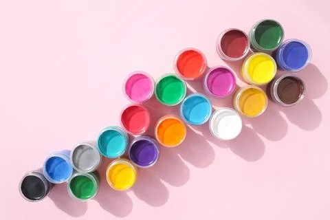 Multi-colored gouache Stock Photos