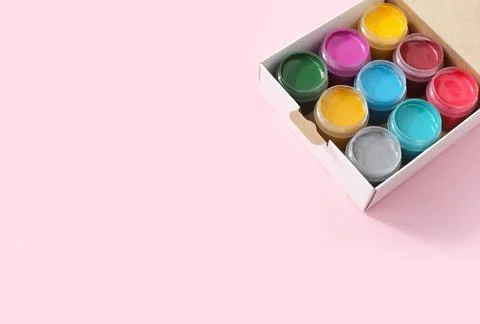 Multi-colored gouache Stock Photos