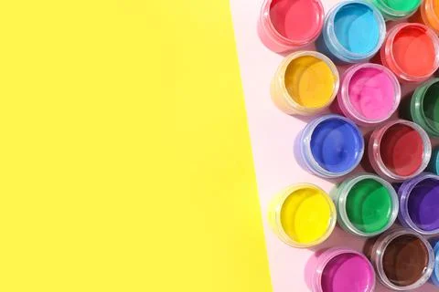 Multi-colored gouache Stock Photos