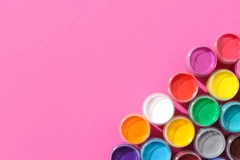 Multi-colored gouache Stock Photos