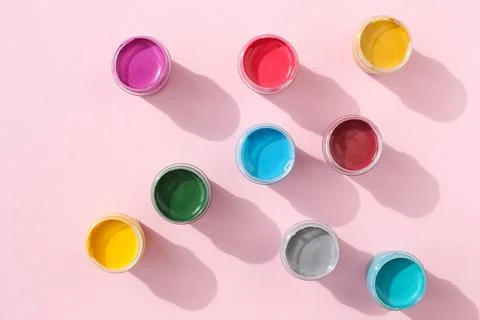 Multi-colored gouache Stock Photos
