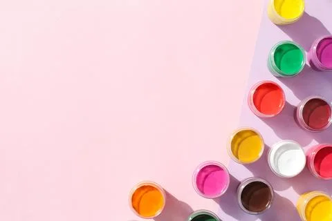 Multi-colored gouache Stock Photos
