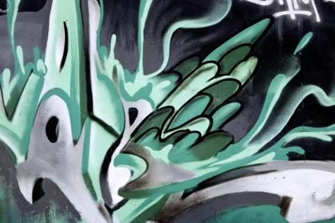 Multi colored graffiti wall Stock Illustration