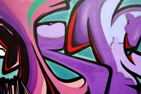 Multi colored graffiti wall Stock Illustration