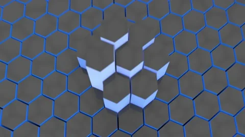 Multi-colored Hexagons Background 動画素材 133044979