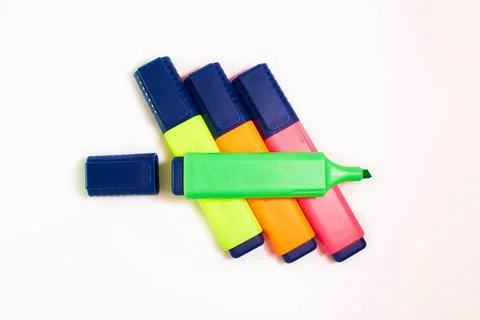 Multi Colored highlighters. Foto stock
