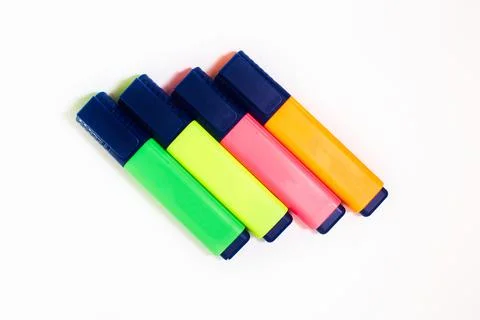 Multi Colored highlighters. Foto stock