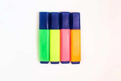 Multi Colored highlighters. Foto stock