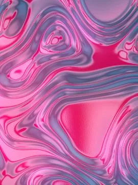 Multi colored holographic waves pattern. 3d rendering digital illustration Stock Illustration