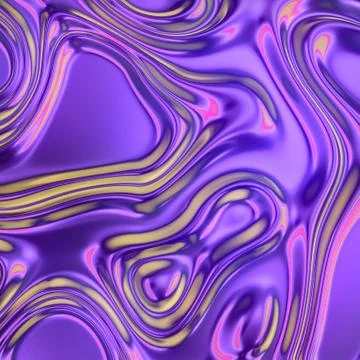 Multi colored holographic waves pattern. 3d rendering digital illustration Illustrazione stock